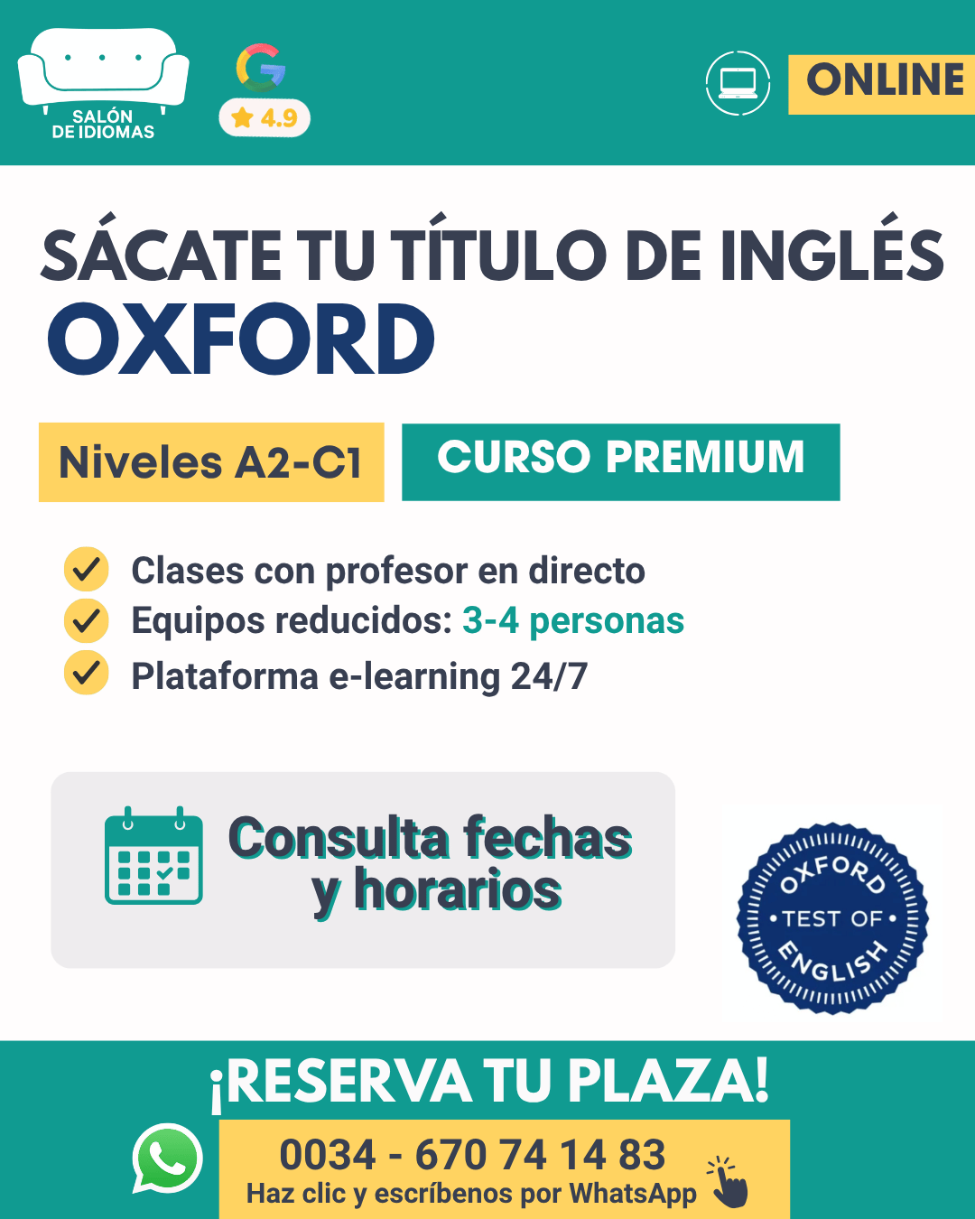 Curso Oxford Test of English